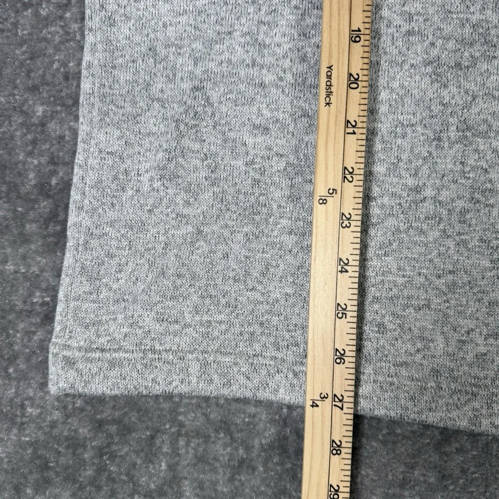 Eddie Bauer Sweater Fleece‎ Mens Medium Gray 1/4 Zip Long Sleeve Pullover